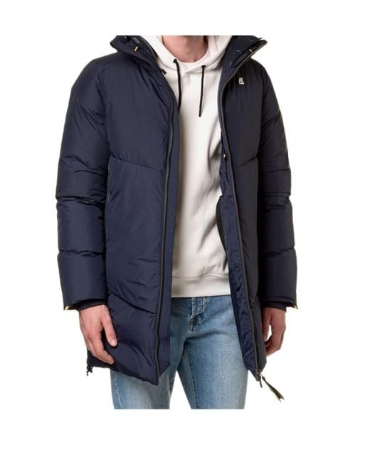 K-Way Blue Hugh Thermo Soft Touch Jacket for men