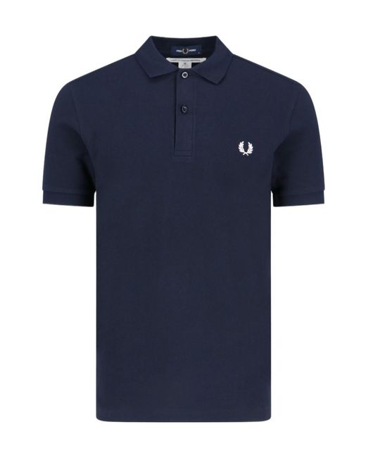 Comme des Garçons Blue Comme Des Garçons Shirt Logo Embroidered Knitted Polo Shirt for men