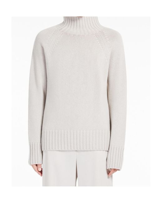 Max Mara White 'S Mantova Turtleneck Knitted Jumper