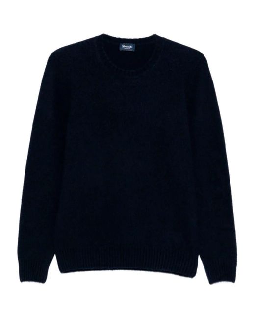 Drumohr Blue Cashmere Sweater for men