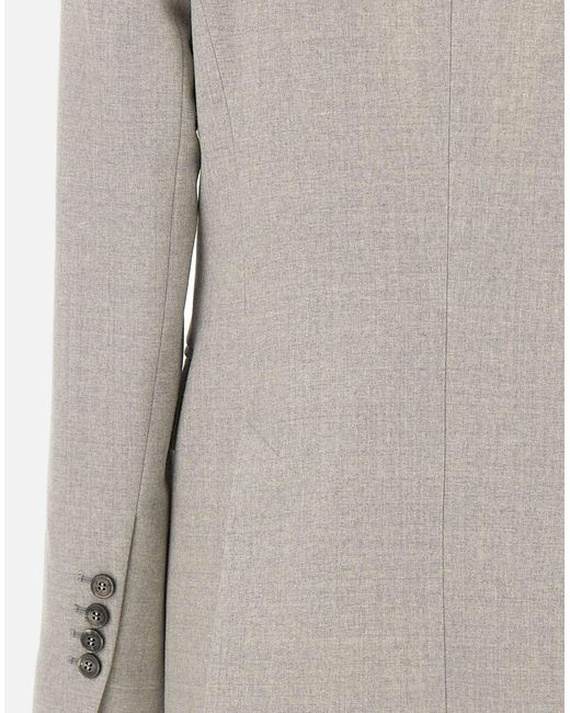 Eleventy Gray Single-Breasted Blazer