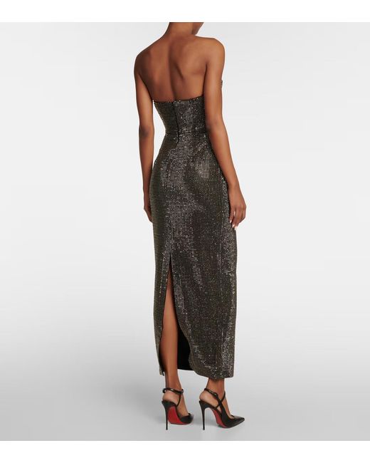 Roland Mouret Black Trimmed Strapless Dress
