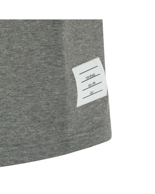 Thom Browne Gray Striped Sleeve T-Shirt for men