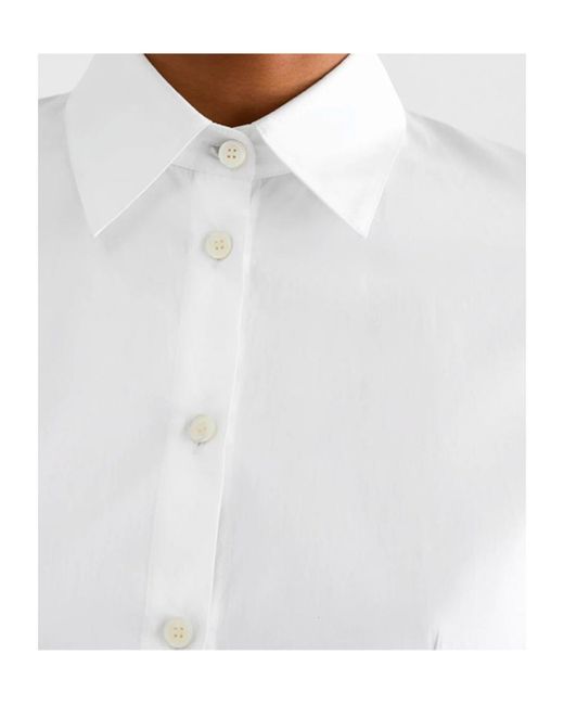Jil Sander White Lightweight Cotton Poplin Shirt