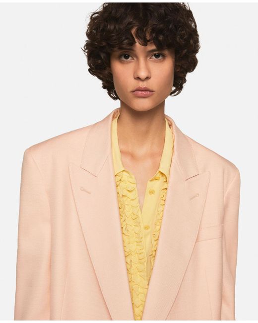 Stella McCartney Natural Peak-Lapels Single-Breasted Tailored Blazer
