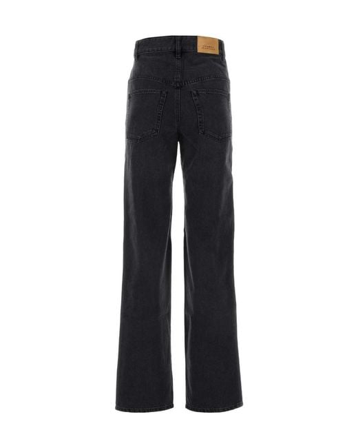 Isabel Marant Blue Isabel Marant Étoile Logo Patch Straight-Leg Jeans