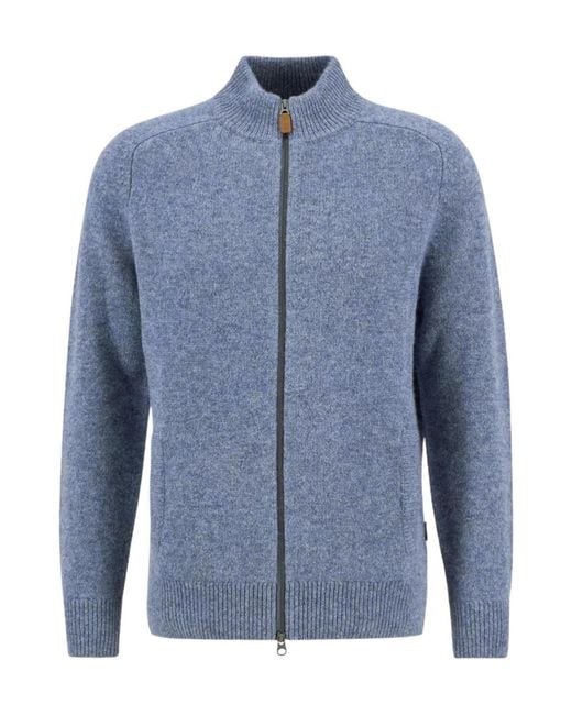 Barbour Blue Talder Zipped Jumper for men