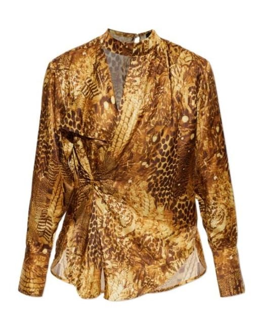 AllSaints Brown Long-Sleeved Top