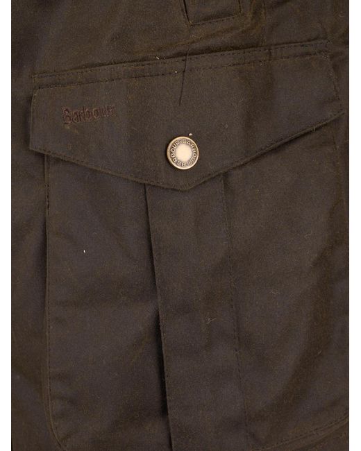 Barbour Brown Leeward Waxed Jacket for men