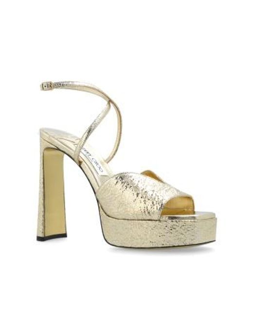 Jimmy Choo Metallic Karli 125 Buckled Platform Sandals