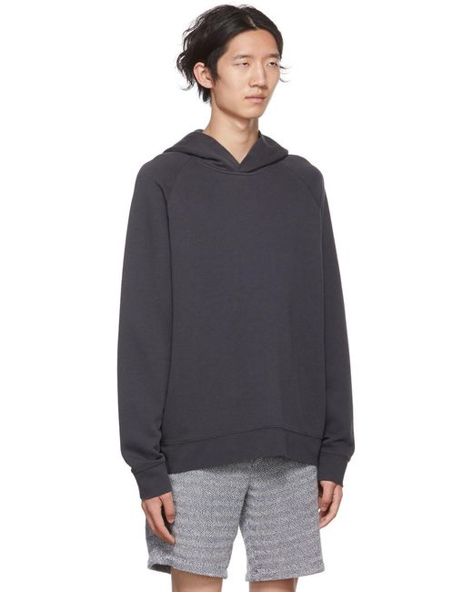 Vince Blue Logo Hooded Sweater for men