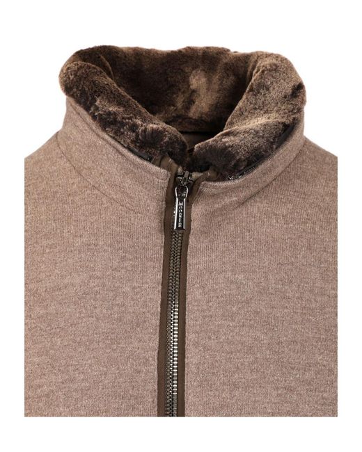 Moorer Brown Bellati-Mrw Bomber Jacket for men