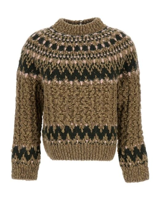 Moncler Green Crew Neck Sweater