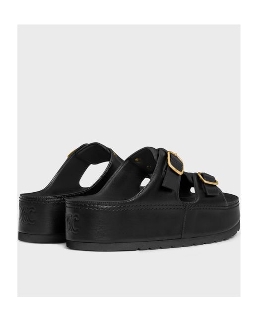 Céline Black Polly Wedge Mule