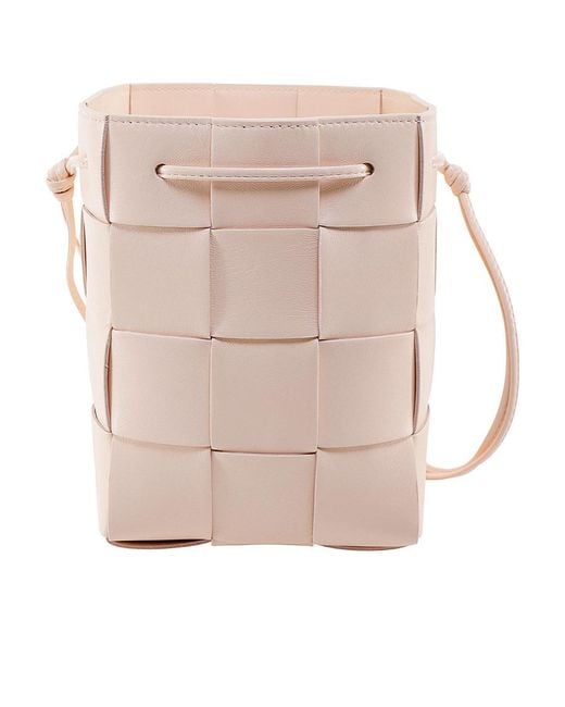 Bottega Veneta Natural Cassette Intrecciato Bucket Bag