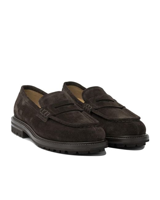 Henderson Black Suede Loafers for men