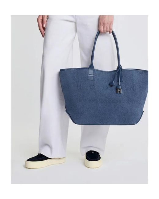 Hogan Blue Crosswind Loafers