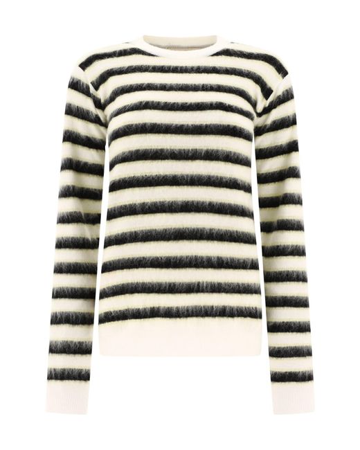 Marni Black Striped Crewneck Jumper