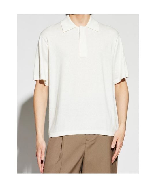 Lisa Yang White Carl Polo Shirt for men