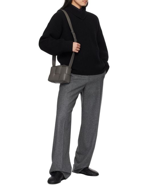 Bottega Veneta Black Zippered Shoulder Bag for men
