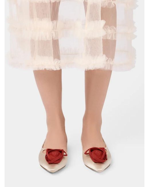 Roger Vivier Brown Rose Vivier Ballerinas