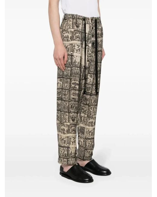 Uma Wang Multicolor Waist Strap Casual Pants for men