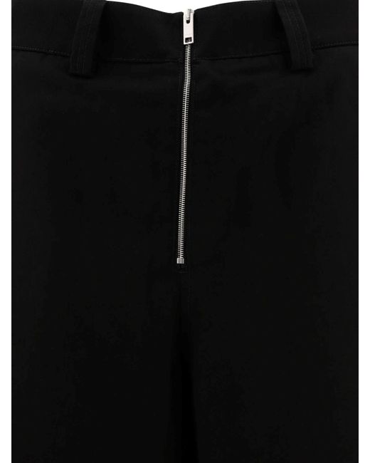 Ambush Black Logo Embroidered Zip Up Trousers for men