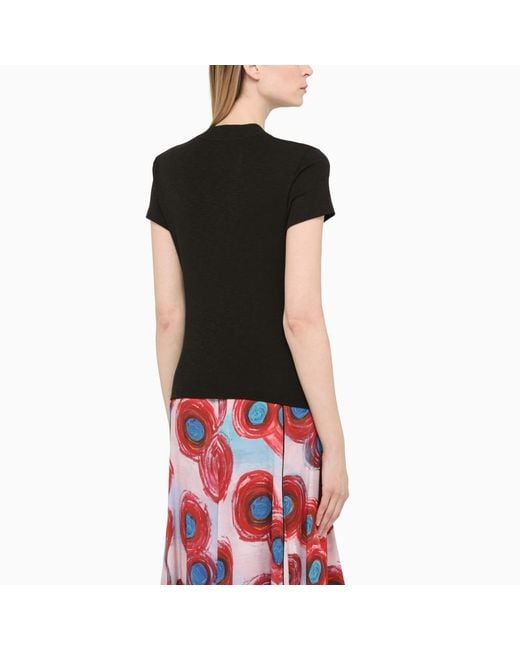 Vince Black Logo Short-Sleeved T-Shirt