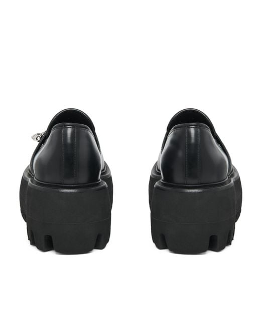 McQueen Black Sofa Platform Loafers