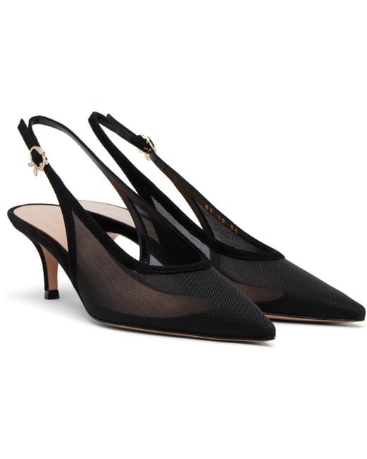 Gianvito Rossi Black Slingback 55 High-Heeled Sandals