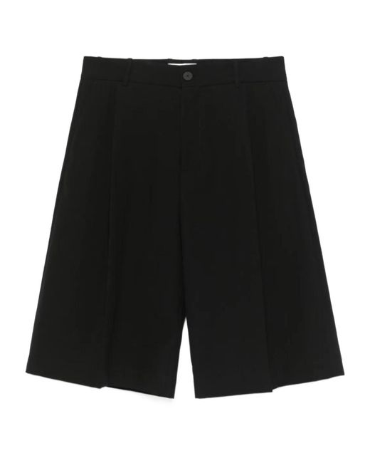 Studio Nicholson Black Fowld Tailored Shorts for men