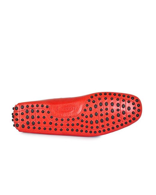 Tod's Red Logo Business Casual Shoes for men