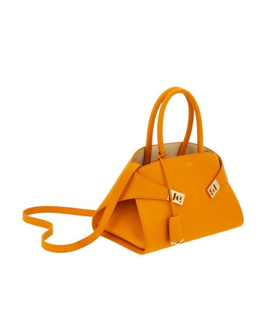 Ferragamo Orange Hug Handbag