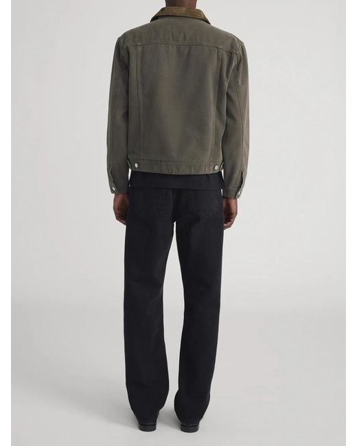 FRAME Green Chest-Pockets Collared Jacket for men
