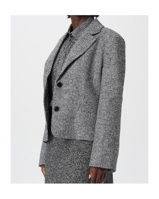 Ermanno Scervino Gray Single-Breasted Suit Jacket