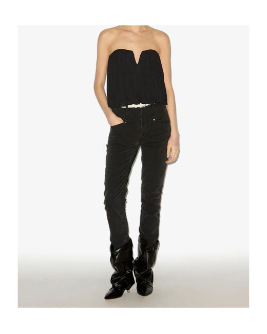 Isabel Marant Black Amalia Bustier Top