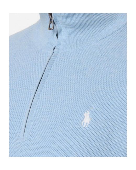 Polo Ralph Lauren Blue Quarter-Zip Jumper for men