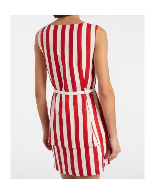 Posse Red Pamela Striped Linen Vest