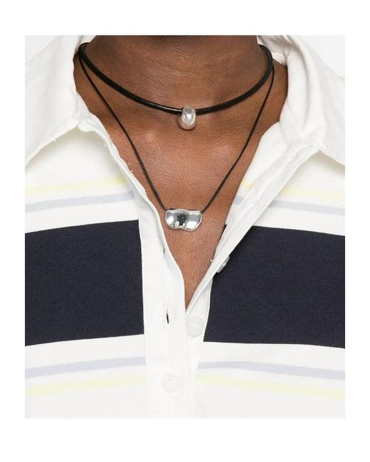 Re/done Blue Long-Sleeved Polo Shirt