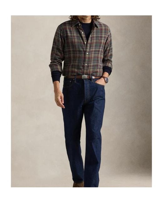 Polo Ralph Lauren Gray Long Sleeve Shirt for men