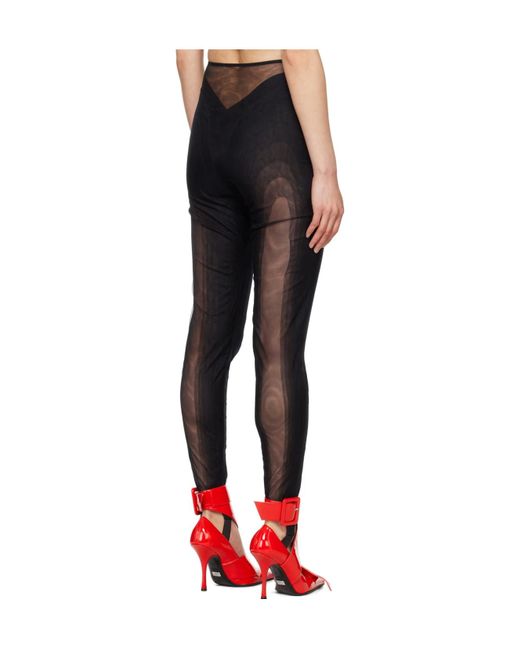 Mugler Black Illusion Leggings
