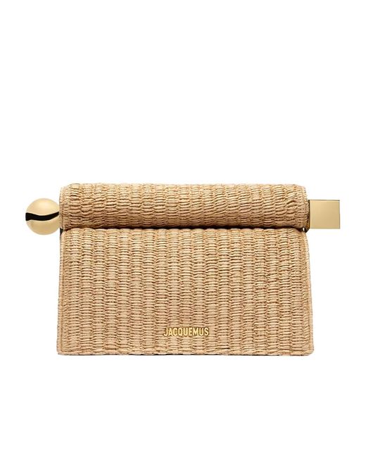 Jacquemus Natural The Rond Carré Clutch Bag