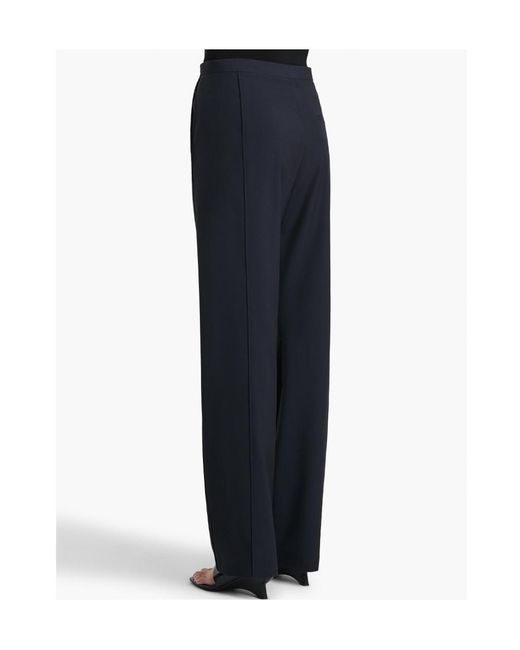 Khaite Blue Borden High-Waist Slim Pants