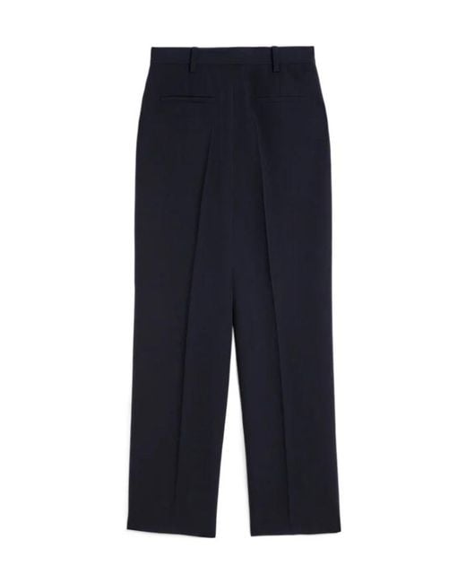 Jil Sander Blue Wool Gabardine Trousers