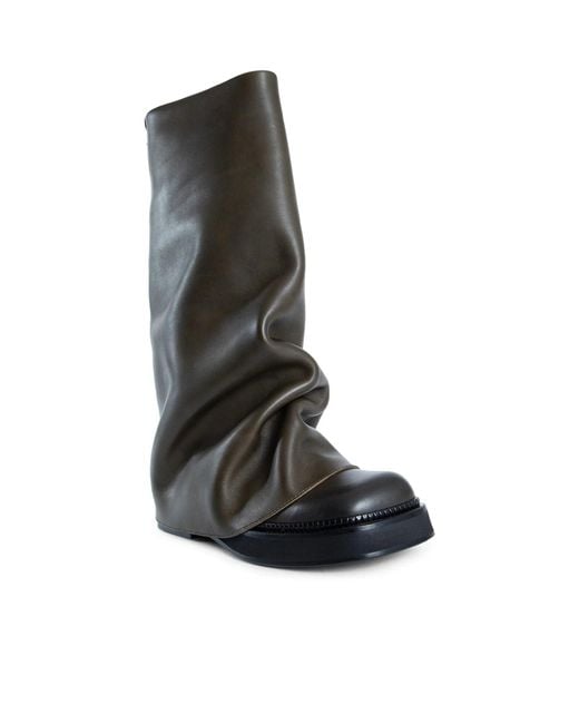 The Attico Black Robin Combat Boots
