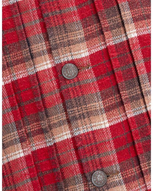 R13 Red Checked Shirt Jacket