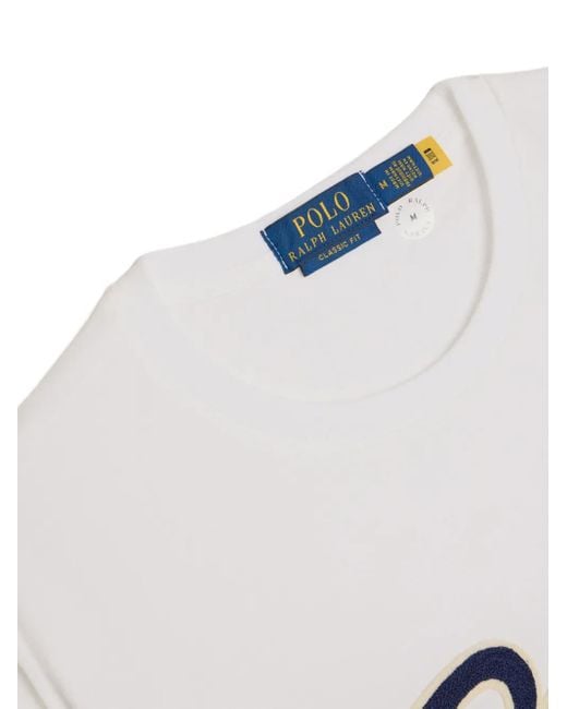 Polo Ralph Lauren White Logo Patch Crewneck T-Shirt for men