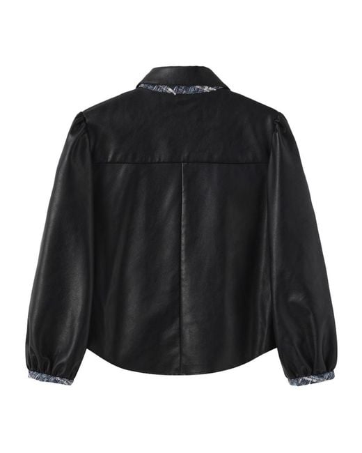 Marissa Chiara Black Long-Sleeved Leather Jacket