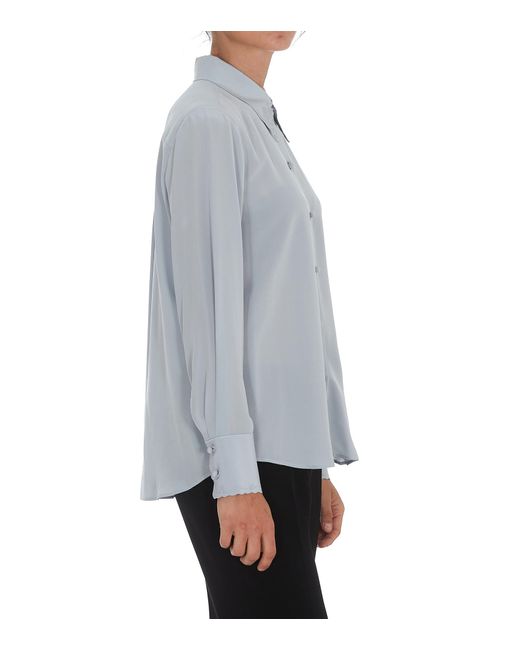 Chloé Gray Ruffled Shirt