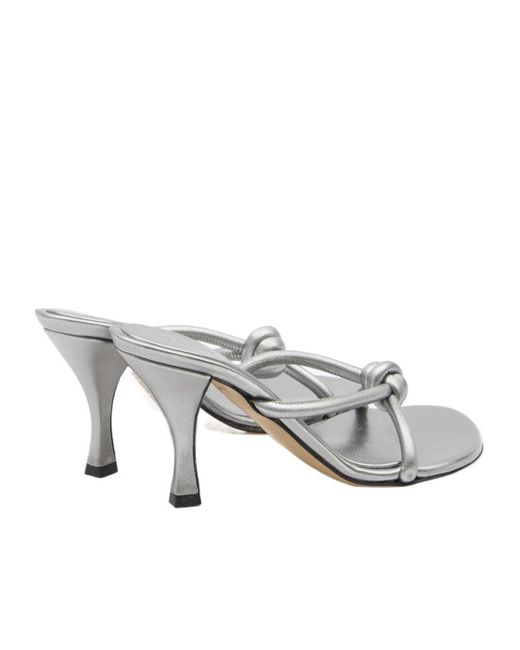 Bottega Veneta White Blink Mules